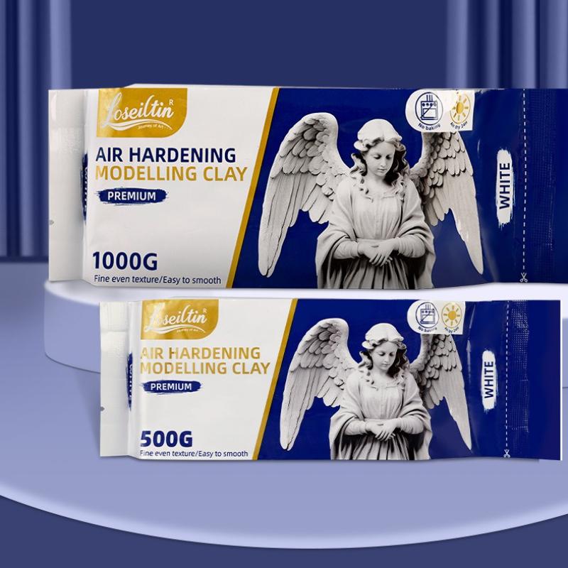 500g/1000g Kids' Air-Dry Stone Clay No-Bake DIY Modeling Clay for Sculpting Handmade Figurines Soft Craft Art