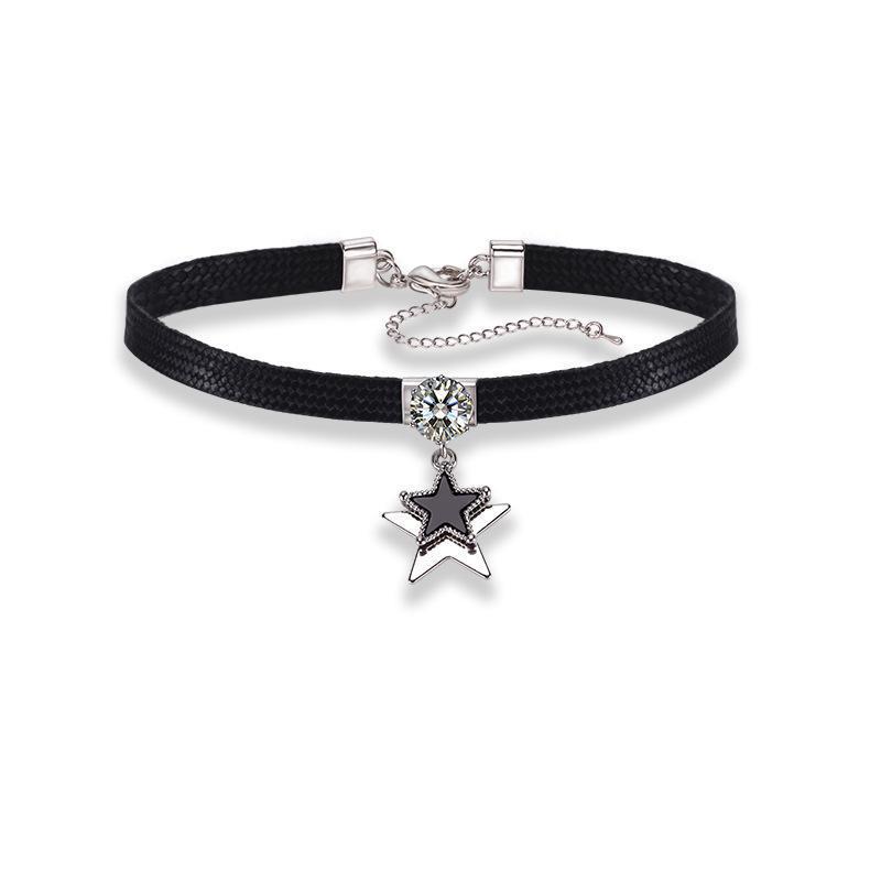 Korean Black Choker Necklace for Women - Fresh Clavicle Chain, Short Neckband Jewelry