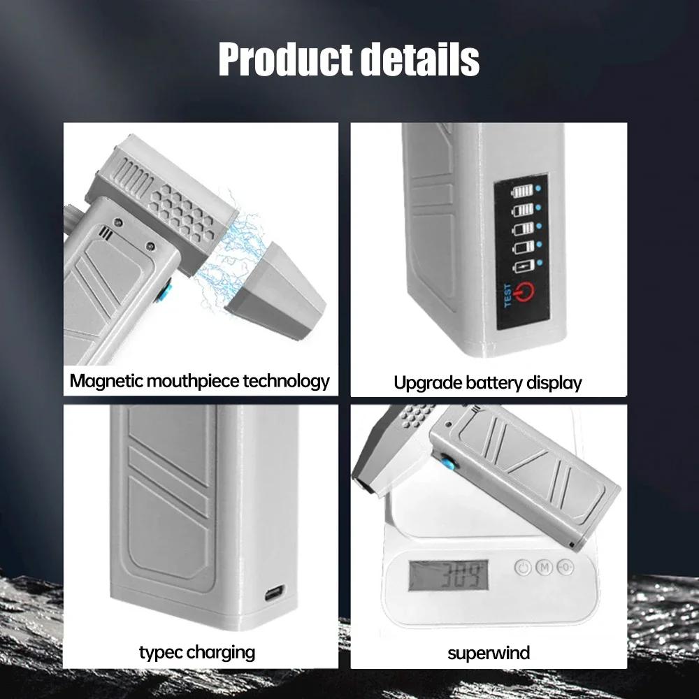 2025 Mini Turbo Jet Fan 140000RPM Brushless Motor Adjustable wind speed Handheld Duct Fan 52M/S Turbo Fan with Power Display