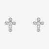 Cross stone pierce mini earring