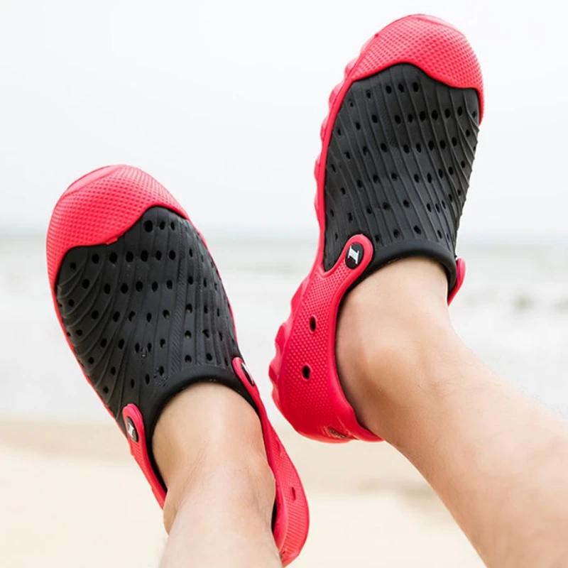 Fashion With Platform Shoes for Men Height Hole Rain Boots Luxury 2025 Stylish Trend Expensives Pvc Outdoor Daily Use Color Man Sandals