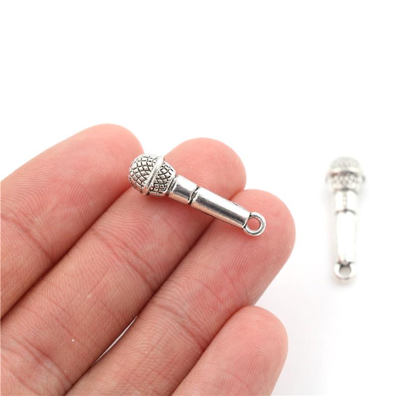 2Pcs 1:12 Doll House Accessories Prop Miniature Metal Microphone