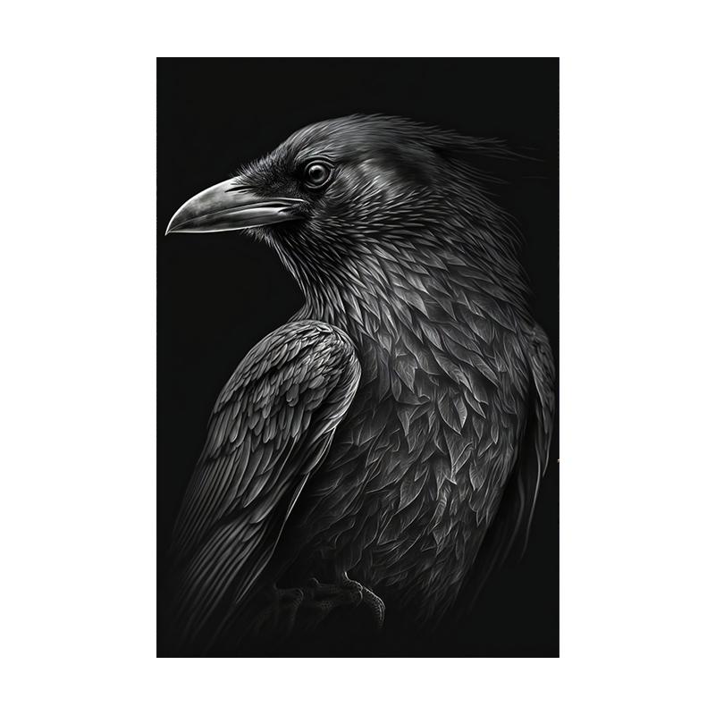 

Ловец снов ворона Полная луна Бог смерти холст картина постер мистический ворон картина печать гостиная спальня домашний декор стены искусства 40x50cm No Framed