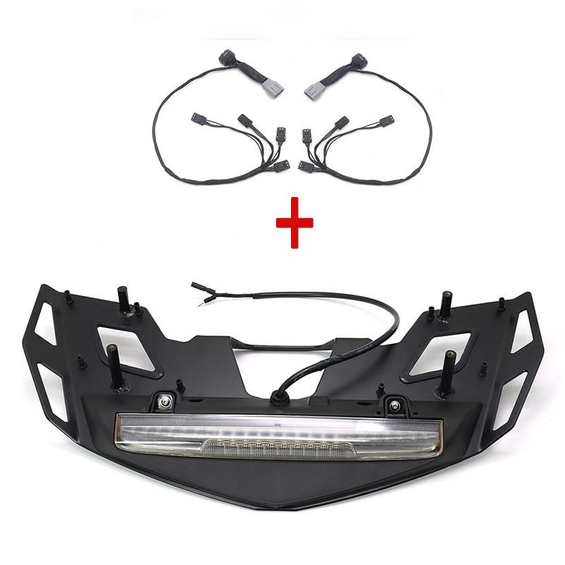 Honda Gold Wing GL1800 Motorcycle Accessories: Lights, Brake Lights, Turn Signals, Rear Luggage Rack, Seat Bracket, and Tail Components.