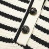 Karl Lagerfeld Trendy Party Date Light Luxury Striped Mid-Length Short Sleeve Dress Women dresses M22L5219