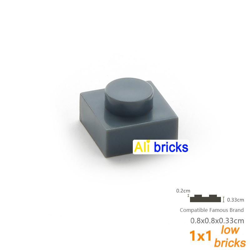 200pcs/lot Bulk Blocks Building Bricks Thin 1x1 Educational Assemblage Construction Toys for Children Size Compatible With 3024