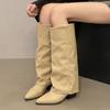 Autumn and Winter New Boots, Long Boots, Trouser Boots, Women's Pointed Head Style, European and American Temperament 2025 Long Tube, Thin But Knigh