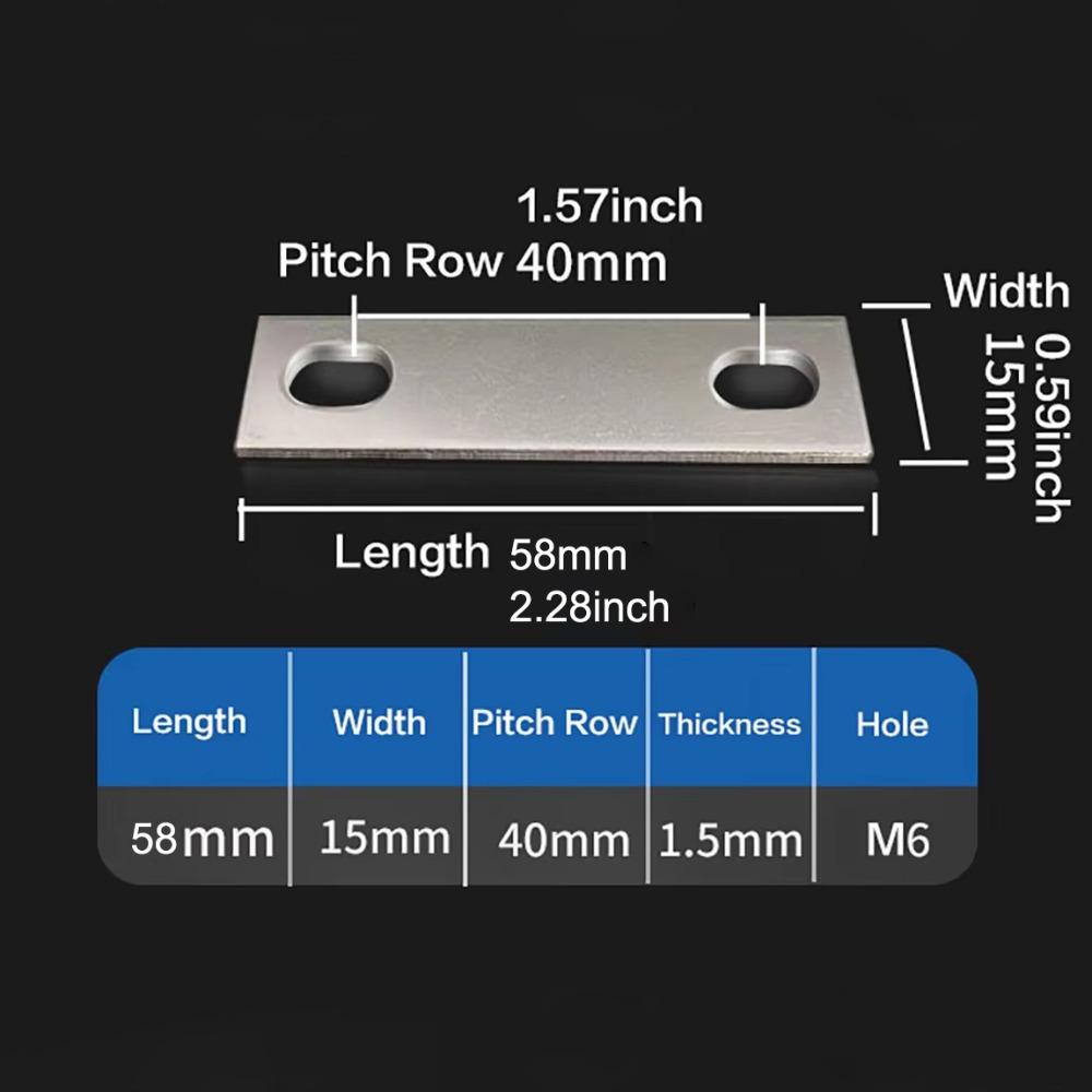 M6 Battery Busbar Flat Copper Busbar New Bus Bars Connector  Lifepo4 Cell Lithium