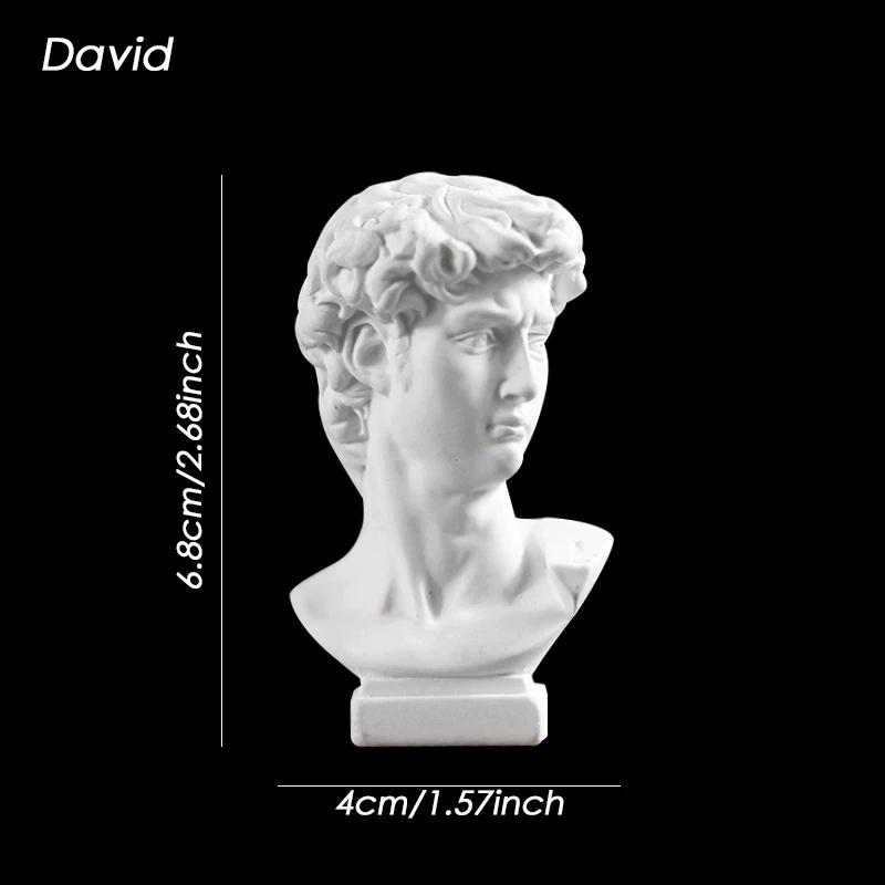 

Morden Sculpture Table Mini Ornament Greek Mythology Plaster Statue David Resin Figure Gypsum Drawing Practice Crafts Decoration
