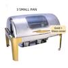 9L Roll Top Chafing Dish Buffet Set Food Pan Food Tray Warmer Serving Tray