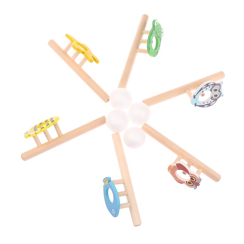 1Pc Wood Floating Blow Pipe Ball Game Toy Board Game For Children Balance Training Floating Blowing Ball Kids Educational Toy