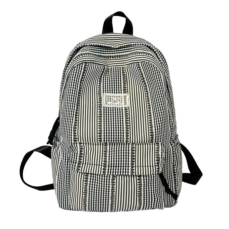 Plaid Schoolbag Women's Backpack Junior High School Students Campus Backpack