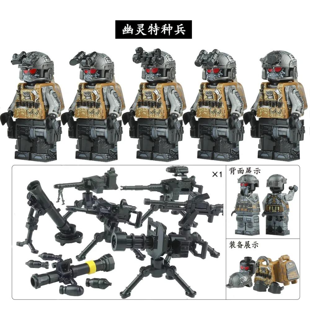 High military US special forces soldiers green beret army weapons miniature building block puzzle birthday gift world war ii