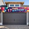 17. Geburtstag Party Hintergrund Banner Rot und Schwarz Ballon Alles Gute zum Geburtstag Fotografie Hintergrund Requisiten Dekorationen Zubehör
