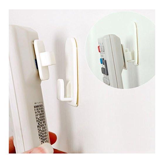 BLOSUN Remote Control Holder, Hook for Storage Instead of Remote Control Rack, Strong Adhesive Wall, No Damage, Neat Storage, Paste Type Remote