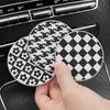 Houndstooth Flower Coaster Heat Resistance Car Water Cup Pad Car Mug Coaster  Car Interior