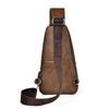Men's Chest Bag USB Design Messenger Backpack Retro Fabric Shoulder Messenger Bag Sports Small Bag