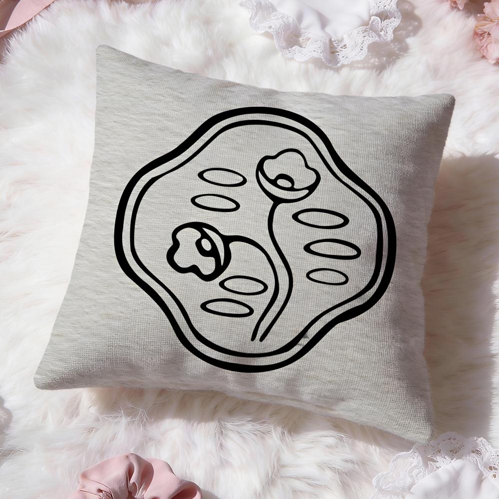 brand logo s-Shiseido Cushion Cover Premium Comfort Reversible Pillow Cove -Two in One Design for Any Room & Car Interior