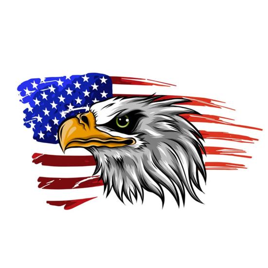 Car Decor Sticker Eye-catching Good Visual Effect Removable American Eagle Vinyl