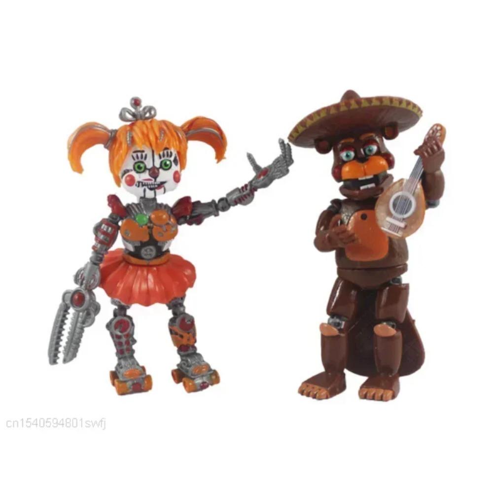 6 stuks FNAF Figuren Freddy Bonnie Foxy Fazbear Beer Five Nights PVC Model Actiefiguren Speelgoed voor Kinderen Verjaardagscadeau