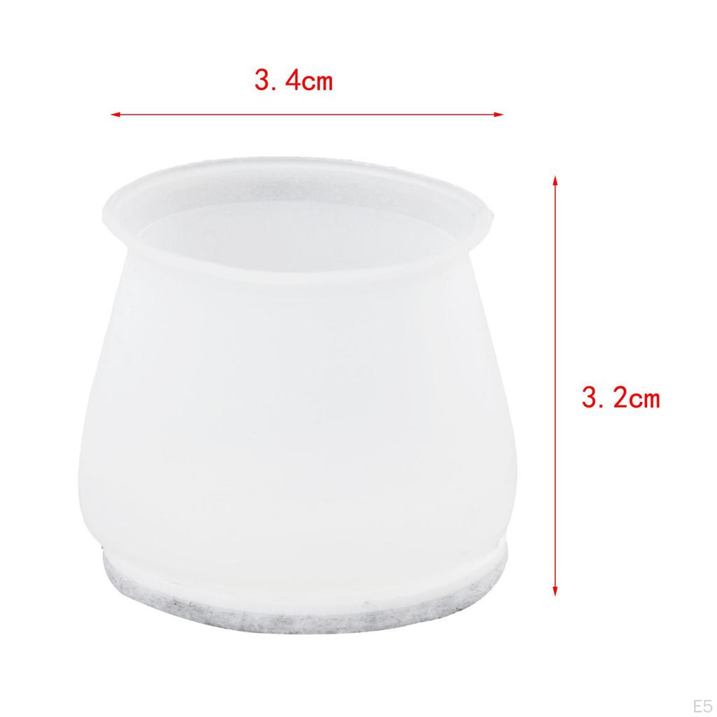 32 Caps Silicone Floor Protectors with Felt