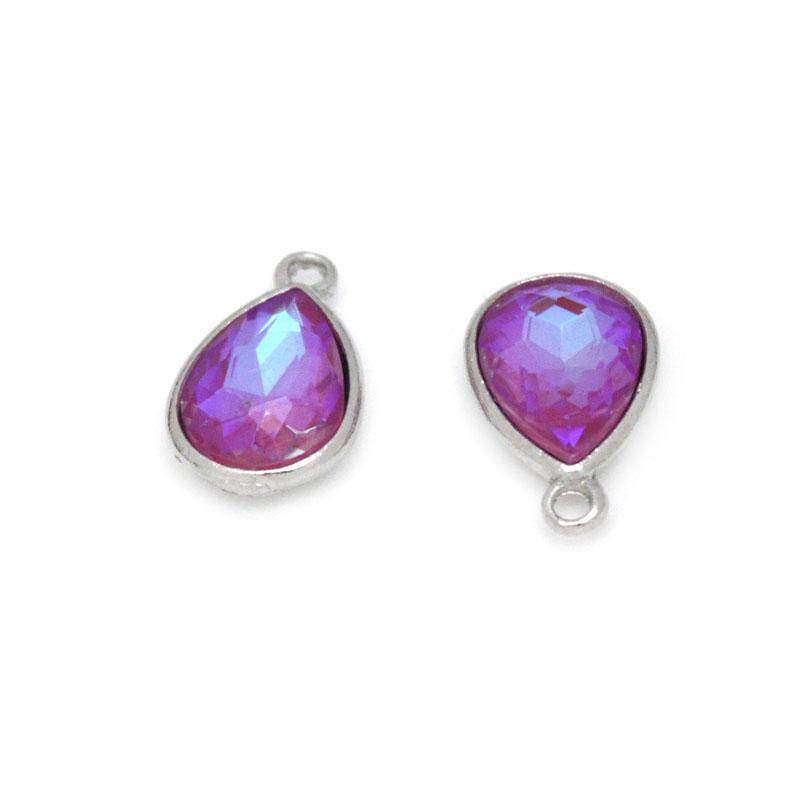 10Pcs Crystal Glass Charms Pendants Water Drop Shape Charms for DIY Necklace Earrings Pendant Beads Jewelry Making Accessories