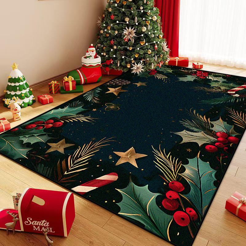 Christmas Modern CARPET FOR LIVE ROOM Luxury Home Decoration Bedroom Large Area Rugs Washable Antiskid Lounge Floor Mats Bedside
