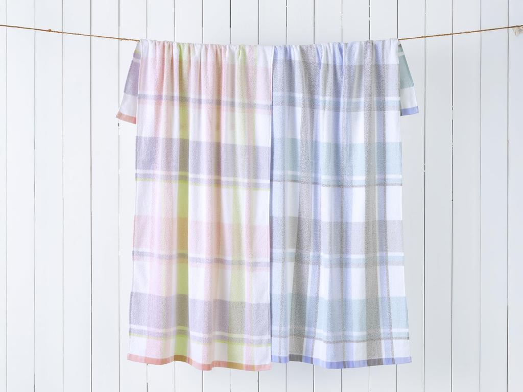 Kosugizen Large Bath Float Check 2 Colors of 70 x 140 Slightly Larger Bath Bulk Set of Towel, Pattern, (1 each), cm, Towel, Purchase, 2, ZGTF-890-2