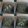 2D Golden Birds And Leaves Starry Pillow Cover Pattern Cushion Cover Suitable For Sofa Bedroom Car Pillow Cover