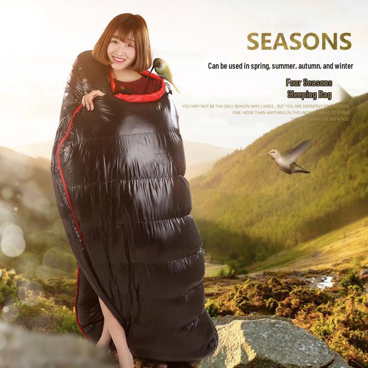 Adult Mummy Sleeping Bag -25°F for Camping and Travel, Duck Down