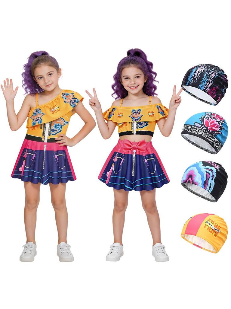 K-POP Dämonenjägerin Girlgroup Cosplay: Mira, Zoe, Rumi - Kinder Halloween Kostüm & Badeanzug