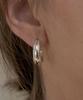 Ound Stitch Silver Bold Ring Earrings