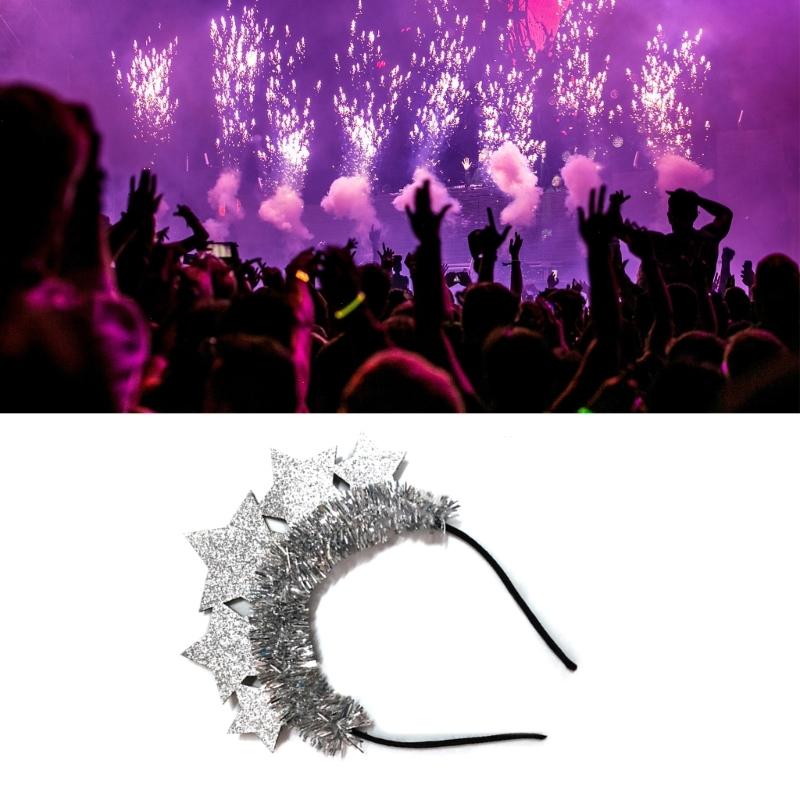New Year Headband Sparkle Headdress for Women Wedding Christmas New Year Party