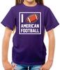 I Heart American Football - Kids T-Shirt - Sports Player Love Fan Bowl