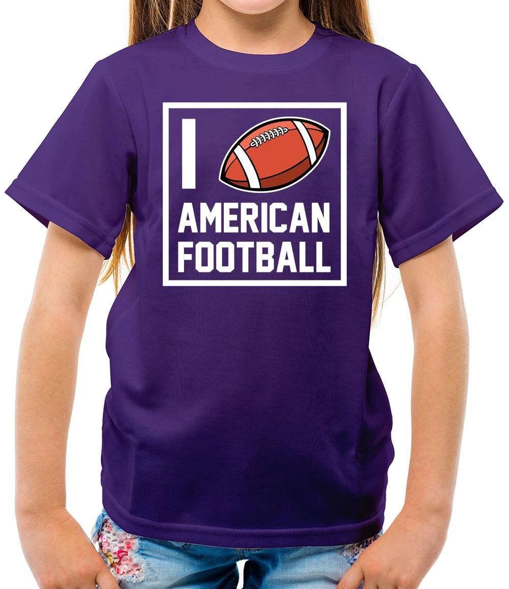 I Heart American Football - Kids T-Shirt - Sports Player Love Fan Bowl 100