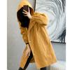 Autumn Ladies' Loose Windbreaker Coat Long Hooded Jacket