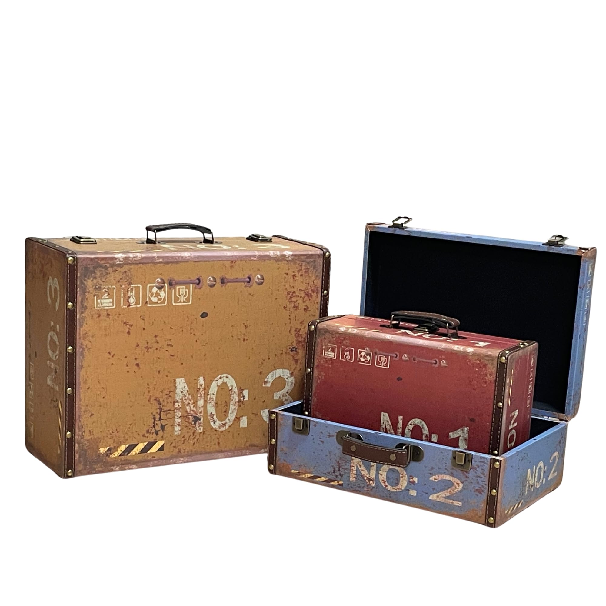 

Designer Attache Case Storage Box American Retro Antique (Triple-N0.123-)