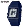 SANDA Women's Casual Digital Watches LED Lighting Stopwatch Alarm Clock Time Display 3ATM Waterproof Lady Elegant Watches 6363