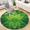 1PC Green Leaf Mandala Office Round Rug, Non slip, Soft and Durable Office Rug for Interior Decoration, Perfect for Office