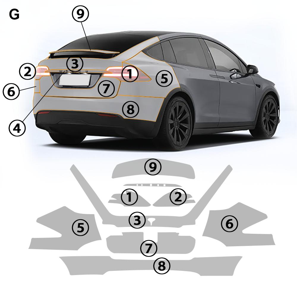 8.5MIL TPU Car Bumper Paint Protection Film PPF for Tesla Model X 2025 2025 2025 Pre Cut Anti-Scratch Resistant Clear Bra Kit