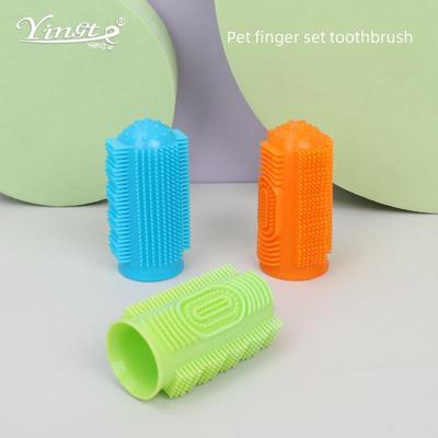 360° Haustier-Fingerzahnbürste für Hunde und Katzen