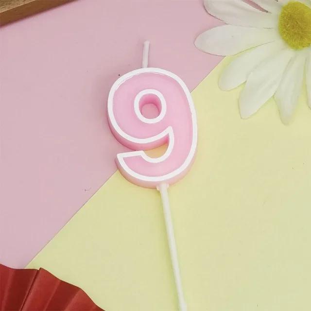 Candy Colored Happy Birthday Digital Candle Children's Party Creative Cartoon Jelly Colored Valentine's Day Activity Candle