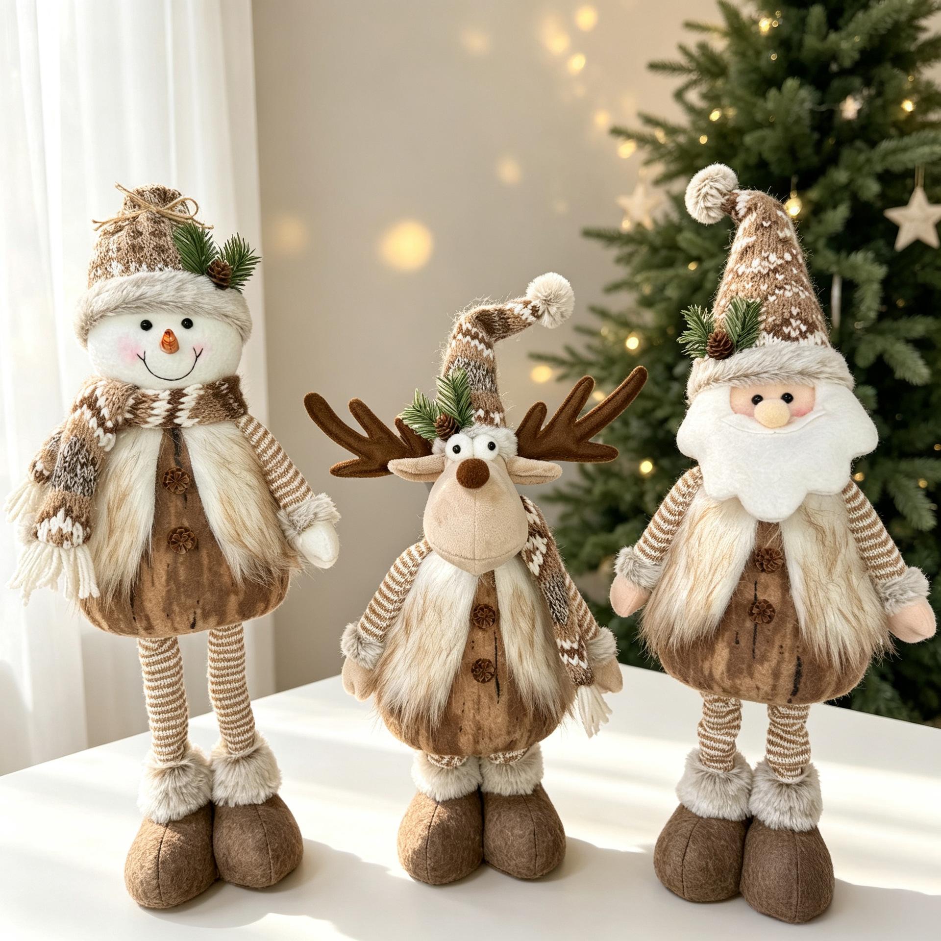 Christmas Telescopic Gnome Doll Plush Santa