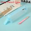 Minimalist Transparent Mesh Pencil Case With Large Capacity For Students And Exams