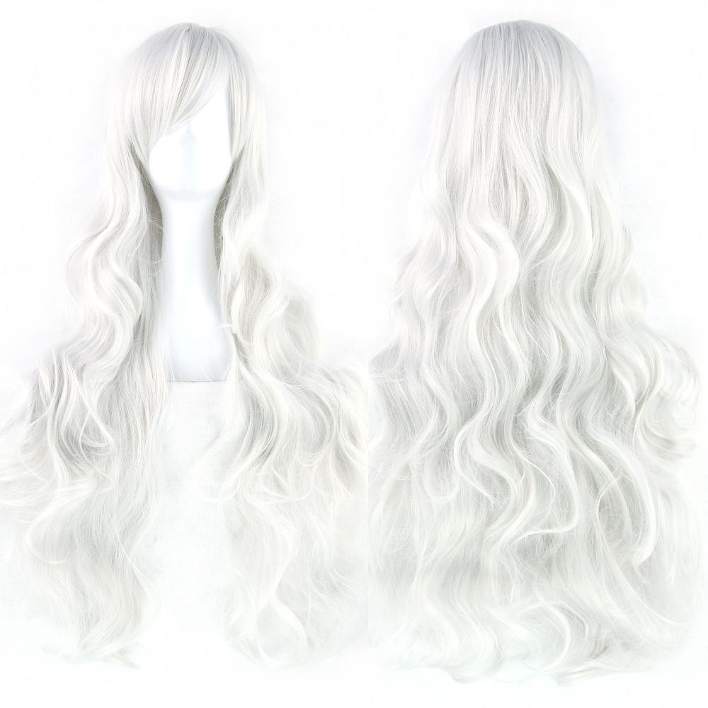Heat Resistance Long Curly Hair 80cm Women Wave Hairpiece Universal Anime Cosplay Wigs  Halloween