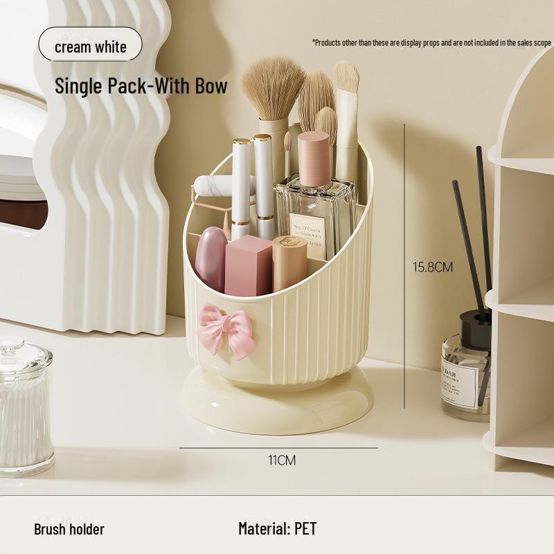 

Вместительная подставка для косметики и ручек с отделениями для помады