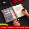 Customizable A5 PU Leather Notebook with Logo, Zipper Storage, and Loose-leaf Pages for Business Meetings