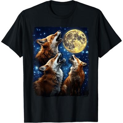 Foxes Howling At Moon Fox T-Shirt