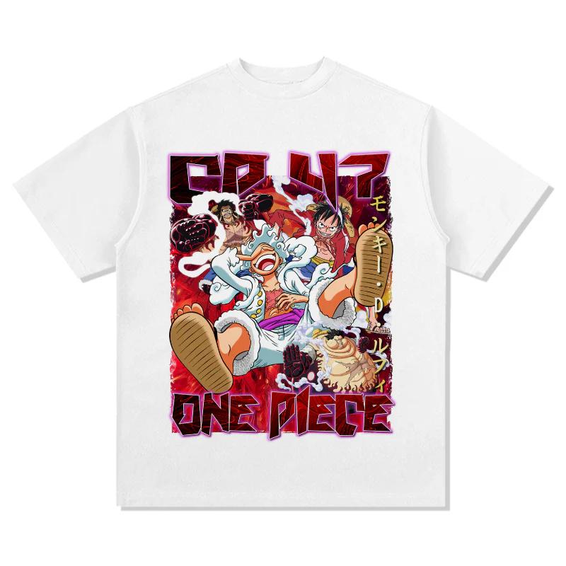 One Piece Japanese Anime Cotton Tshirt Summer Men and Women Anime Enthusiasts Retro Comfortable Ventilate Streetwear Tshirt