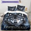 3PC Custom Name Wolf Spirit Artwork Bedding Set Duvet Cover Closure Includes 1 Duvet Cover & 2 Pillowcases for Bedroom
